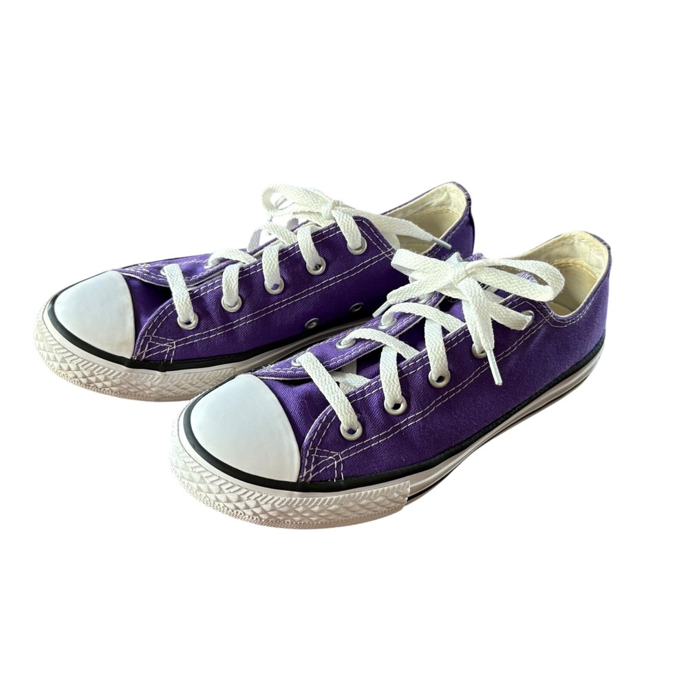 Converse Chuck Taylor All Star Youth Size 3 Purple Low Top Sneakers Shoes